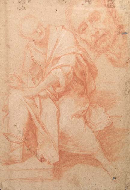 Roman artist, 17th century, seated male figure